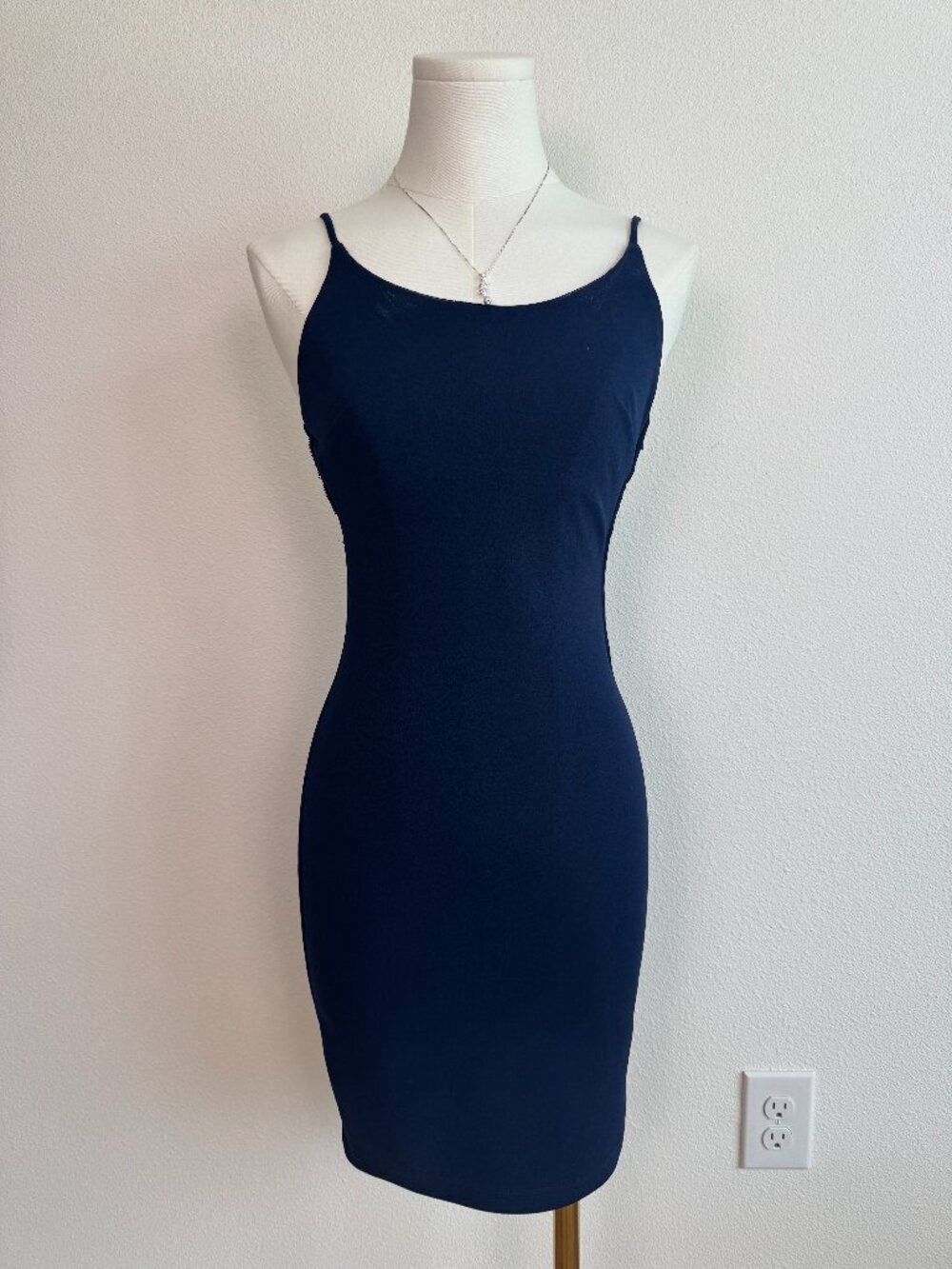 B. Darlin Navy Bodycon Mini Dress Lace Up Corset Back